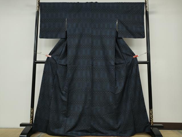平和屋着物●本場大島紬　吉祥文　割込み絣　正絹　逸品　CABD7555ut