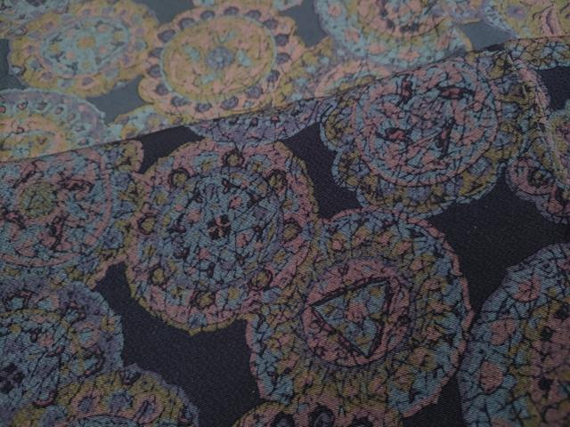 平和屋着物●訪問着　絵皿花文　暈し染め　正絹　逸品　CABD7558ut