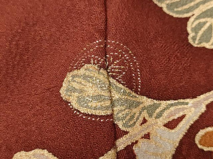 平和屋着物●訪問着　駒刺繍　雪輪宝尽くし花文　暈し染め　金彩　正絹　逸品　CABD7561ut