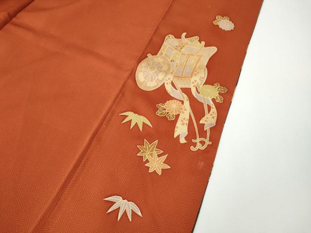 平和屋着物●訪問着　駒刺繍　雪輪宝尽くし花文　暈し染め　金彩　正絹　逸品　CABD7561ut