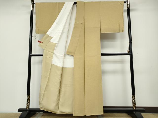 平和屋着物●京加賀友禅　百貫達雄　色無地　浅黄色　正絹　逸品　CABD7562ut