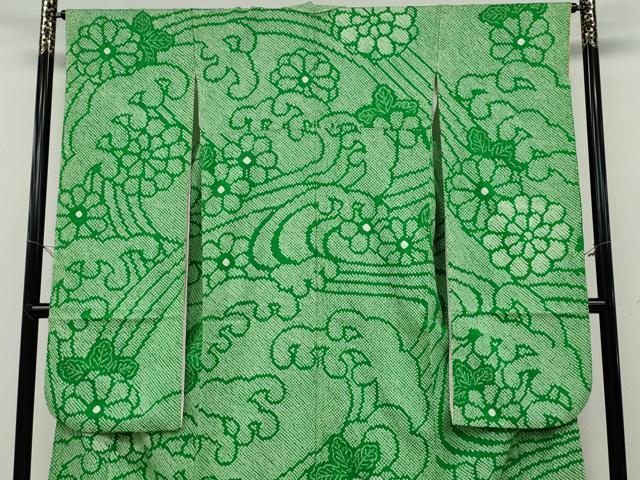 平和屋着物●豪華振袖　総絞り　立波舞花文　正絹　逸品　CABD7565ut