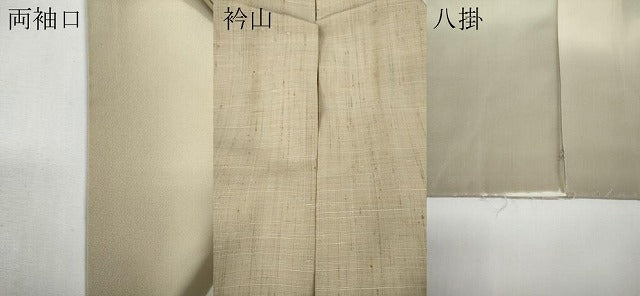 平和屋着物●訪問着　生紬　手描き　草花文　正絹　逸品　CABD7568ut