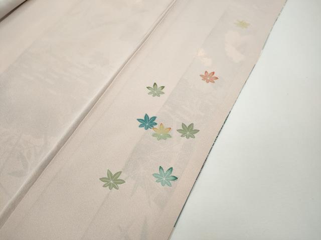 平和屋着物●訪問着　友禅　作家物　花鳥文　正絹　逸品　CABD7570ut