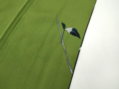 平和屋着物●染色作家　草野一騎　訪問着　手描き　南天文　暈し染め　ロング丈　正絹　逸品　CABD7574ut