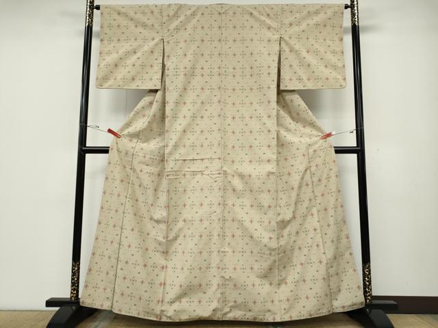 平和屋着物●上質な紬　吉祥文　正絹　逸品　CABD7575ut
