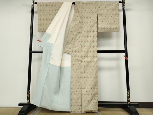平和屋着物●上質な紬　吉祥文　正絹　逸品　CABD7575ut