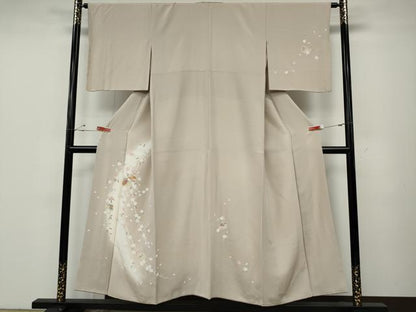 平和屋着物●訪問着　駒刺繍　雪輪花文　暈し染め　鈴乃屋扱い　正絹　逸品　CABD7579ut