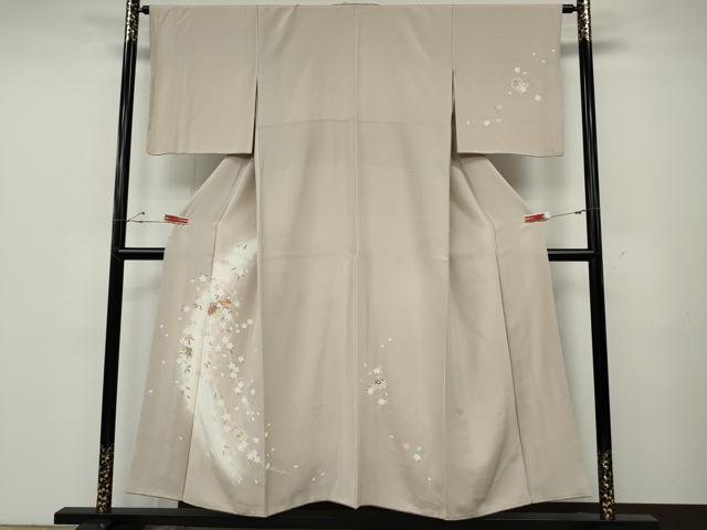平和屋着物●訪問着　駒刺繍　雪輪花文　暈し染め　鈴乃屋扱い　正絹　逸品　CABD7579ut