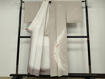 平和屋着物●訪問着　駒刺繍　雪輪花文　暈し染め　鈴乃屋扱い　正絹　逸品　CABD7579ut
