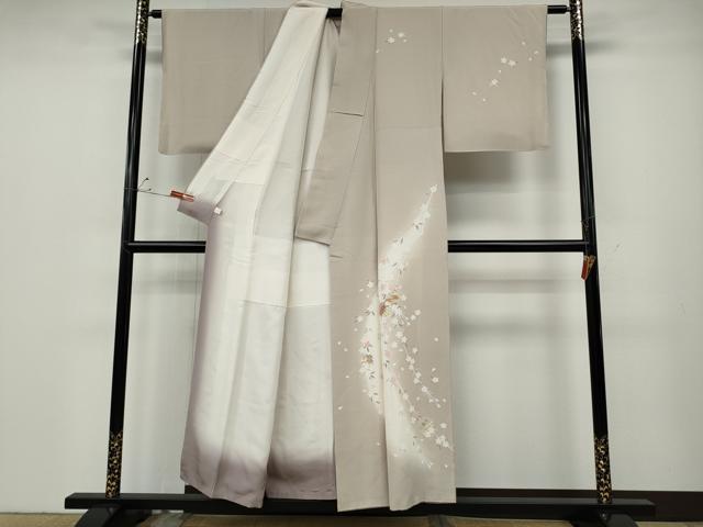 平和屋着物●訪問着　駒刺繍　雪輪花文　暈し染め　鈴乃屋扱い　正絹　逸品　CABD7579ut