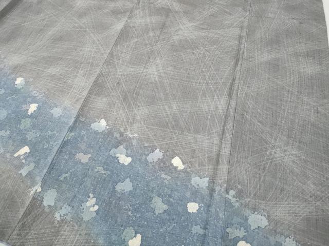 平和屋着物●訪問着　紬地　霞吉祥文　正絹　逸品　CABD7585ut
