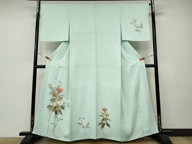 平和屋着物●訪問着　草花文　正絹　逸品　CABD7589ut