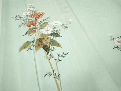 平和屋着物●訪問着　草花文　正絹　逸品　CABD7589ut