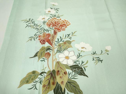平和屋着物●訪問着　草花文　正絹　逸品　CABD7589ut