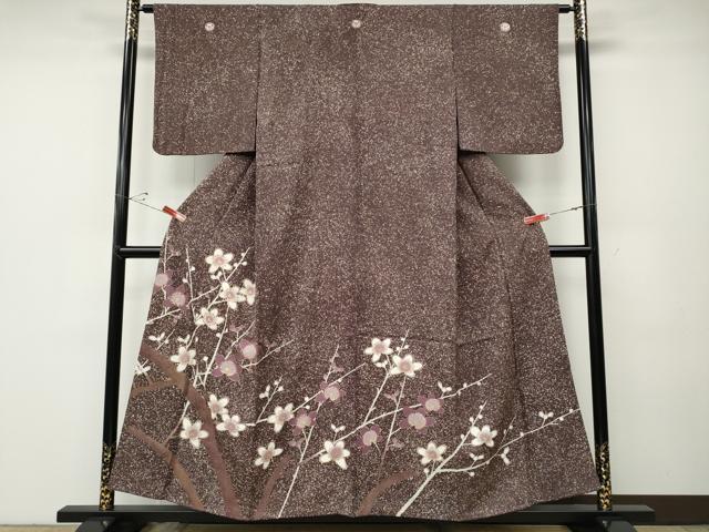 平和屋着物●豪華色留袖　枝花文　金彩　正絹　逸品　CABD7591ut