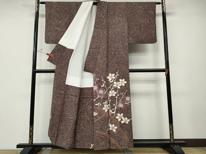 平和屋着物●豪華色留袖　枝花文　金彩　正絹　逸品　CABD7591ut