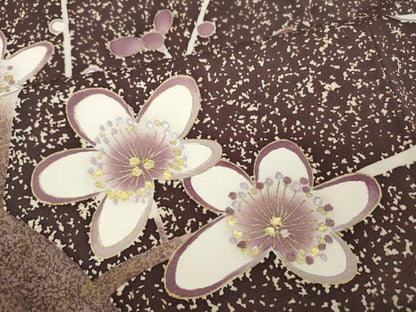 平和屋着物●豪華色留袖　枝花文　金彩　正絹　逸品　CABD7591ut