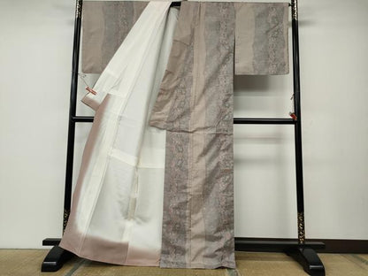 平和屋着物●本場大島紬　9マルキ　花鳥間道　正絹　逸品　CABD7594ut