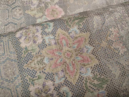 平和屋着物●本場大島紬　9マルキ　花鳥間道　正絹　逸品　CABD7594ut