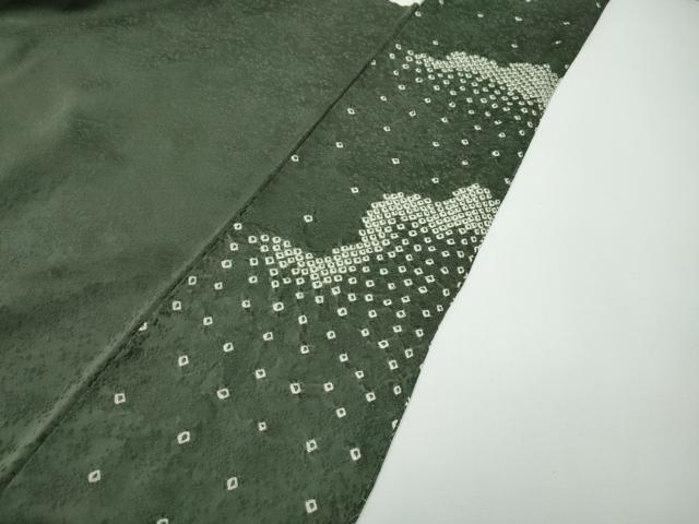 平和屋着物●訪問着　駒刺繍　絞り　立波鴛鴦文　金彩　正絹　逸品　未使用　CABD7595ut