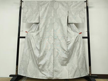 平和屋着物●本場大島紬　白大島　9マルキ　吉祥文　正絹　逸品　CABD7596ut