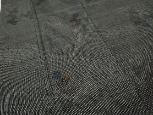 平和屋着物●本場大島紬　9マルキ　枝花文　正絹　逸品　未使用　CABD7599ut