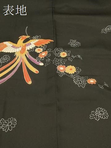 平和屋着物＃羽織 駒刺繍 鳳凰草花文 金彩 正絹 逸品 CABD7607in