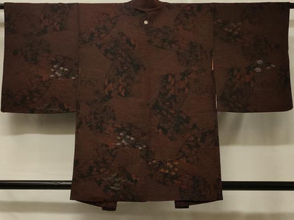 平和屋着物＃羽織 地紙流水花文 金銀糸 正絹 逸品 CABD7616in