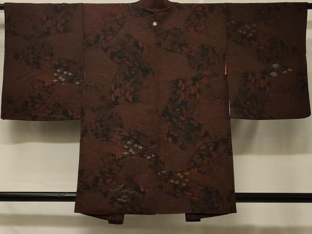 平和屋着物＃羽織 地紙流水花文 金銀糸 正絹 逸品 CABD7616in