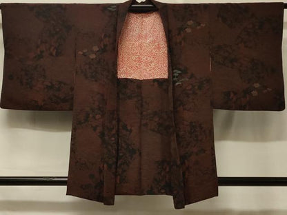 平和屋着物＃羽織 地紙流水花文 金銀糸 正絹 逸品 CABD7616in