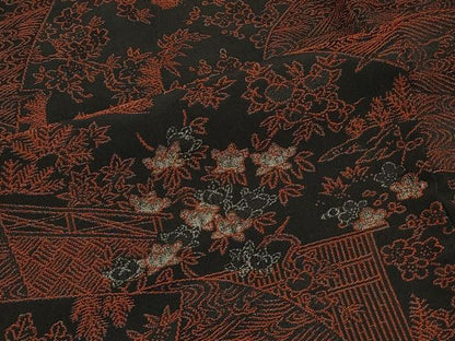 平和屋着物＃羽織 地紙流水花文 金銀糸 正絹 逸品 CABD7616in
