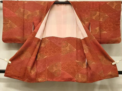 平和屋着物＃道行コート 吉祥花文 正絹 逸品 CABD7622in