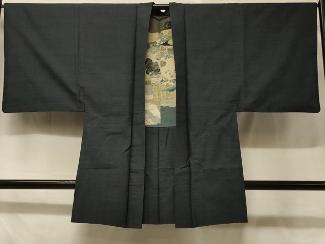 平和屋着物＃男性 本場大島紬 長羽織 80亀甲 総詰め 正絹 逸品 CABD7645in