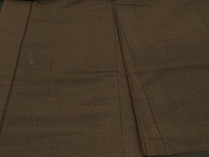 平和屋着物＃男性 長羽織 格子柄 正絹 逸品 CABD7646in