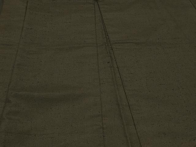平和屋着物＃男性　長羽織　海松茶色　正絹　逸品　CABD7649in