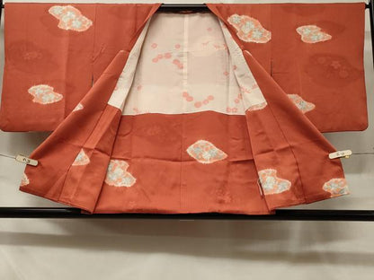 平和屋着物＃道行コート　絞り　花唐草文　ショール付き　正絹　逸品　CABD7661in