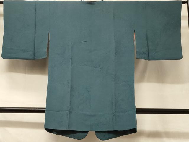 平和屋着物＃道行コート　紋意匠　薄縹色　正絹　逸品　CABD7670in