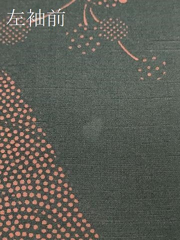 平和屋着物＃道行コート　葉づくし　ロング丈　正絹　逸品　CABD7672in