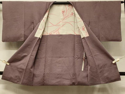 平和屋着物＃道行コート　濃色　正絹　逸品　CABD7675in