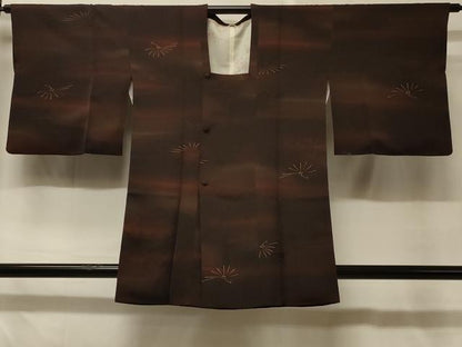 平和屋着物＃道行コート　霞花文　暈し染め　金彩　正絹　逸品　CABD7689in