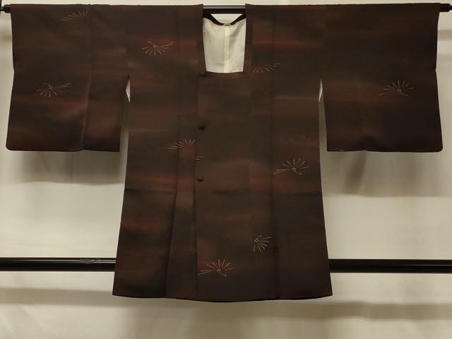 平和屋着物＃道行コート　霞花文　暈し染め　金彩　正絹　逸品　CABD7689in