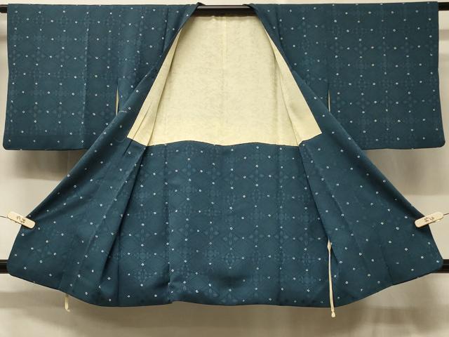 平和屋着物＃道行コート　絞り　花菱地紋　正絹　逸品　CABD7699in