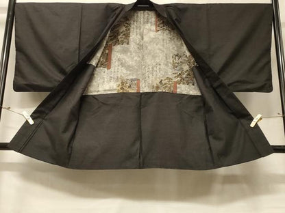 平和屋着物＃男性　本場大島紬　羽織　幾何学文様　正絹　逸品　CABD7713in