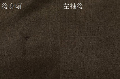 平和屋着物＃男性　長羽織　赤墨色　正絹　逸品　CABD7714in