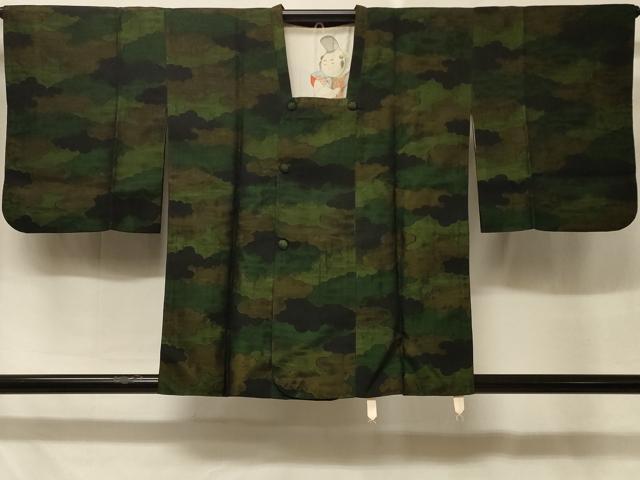 平和屋着物＃道行コート　雲重ね文　正絹　逸品　CABD7717in