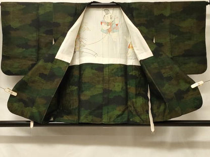 平和屋着物＃道行コート　雲重ね文　正絹　逸品　CABD7717in