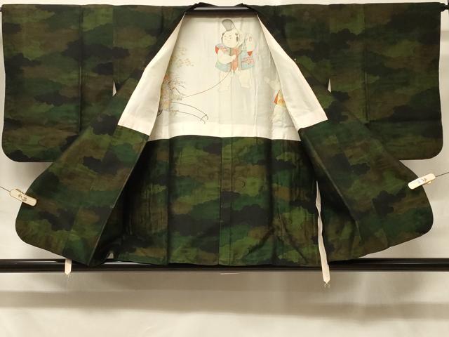 平和屋着物＃道行コート　雲重ね文　正絹　逸品　CABD7717in
