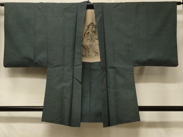 平和屋着物＃男性　本場大島紬　羽織　100亀甲　総詰め　正絹　逸品　CABD7727in