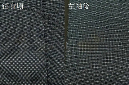 平和屋着物＃男性 羽織 お召地 格子柄 正絹 逸品 CABD7729in